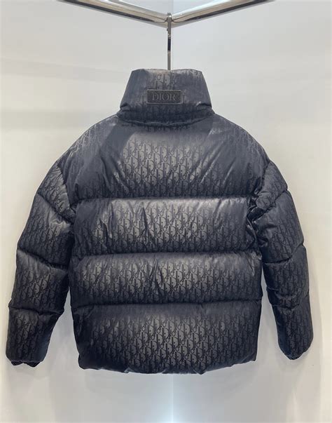 dior oblique oversized down jacket|Dior puffer jacket black.